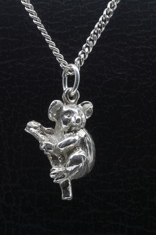 TANGPOET Koala Halsketting 925 Sterling Zilver Dieren Ketting Hanger Koala Beer Hart Hanger Liefde Koala Sieraden Geschenken voor Vrouwen Meisjes, Sterling zilver, Zirkonia