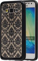 Zwart Brocant TPU back case cover hoesje voor Samsung Galaxy A3