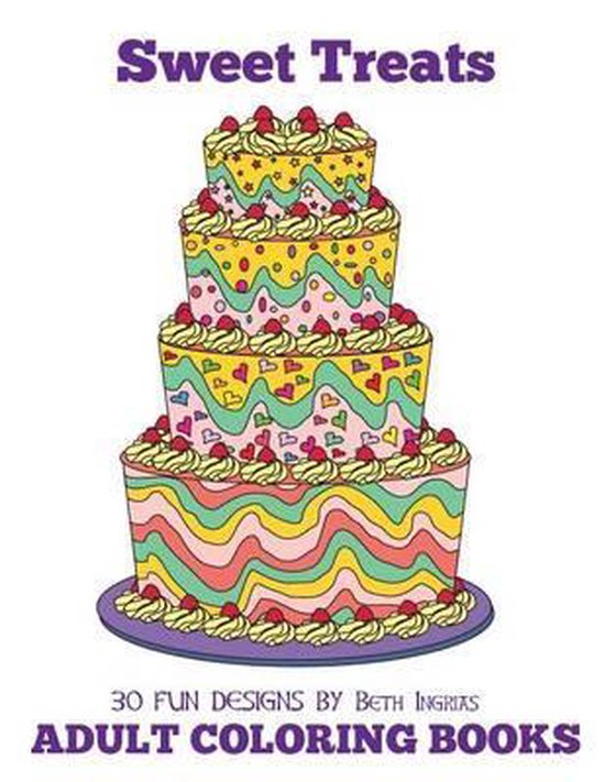 Adult Coloring Books- Adult Coloring Books: Sweet Treats - cover
