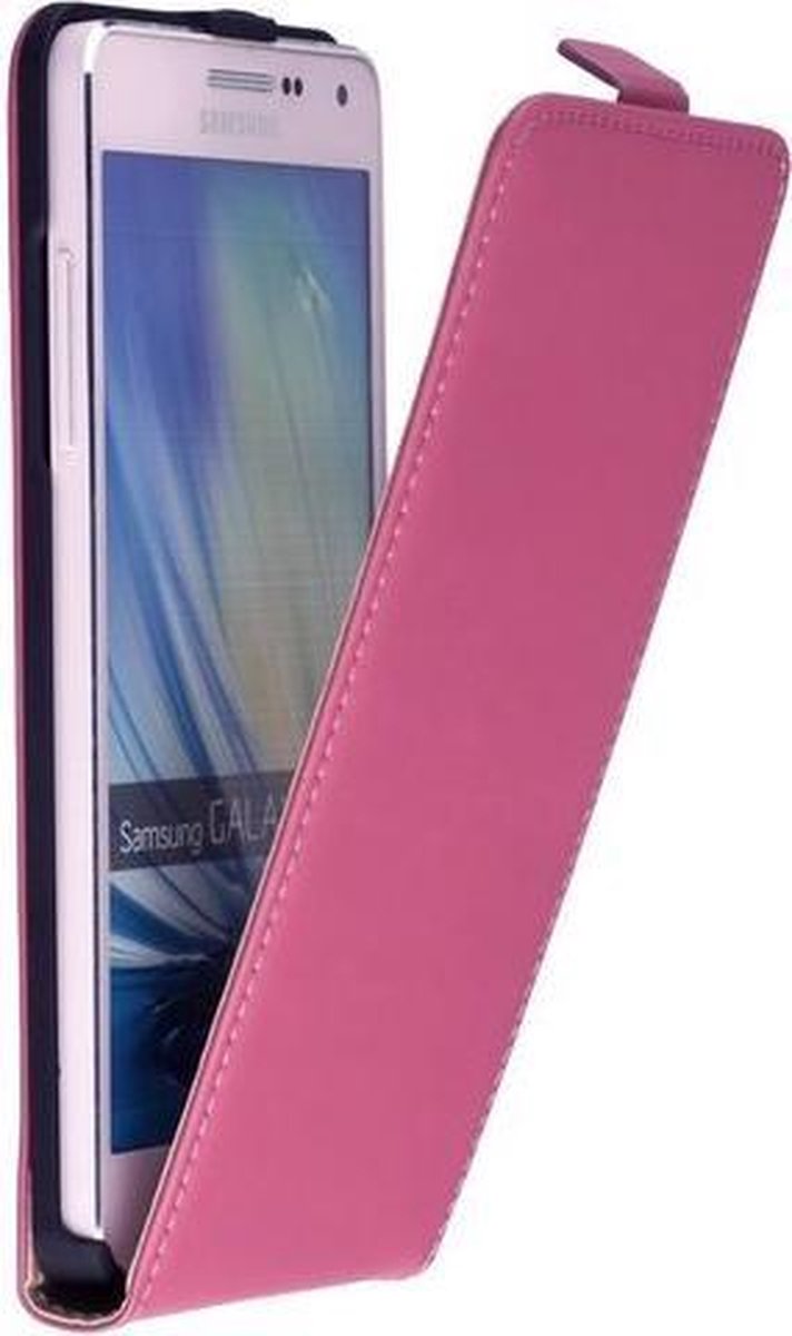 Lederen Roze Samsung Galaxy A5 Flip case case Telefoonhoesje