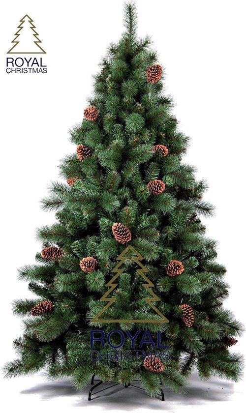 Actie Missionaris rechtop Namaak kerstboom Colorado Premium - PP / PVC met Dennenappels - Hoogte 180  cm - 586 Takken | bol.com