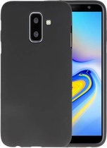 Hoesje Geschikt voor de Samsung Galaxy A6 Plus - Backcover Color Telefoonhoesje - Zwart