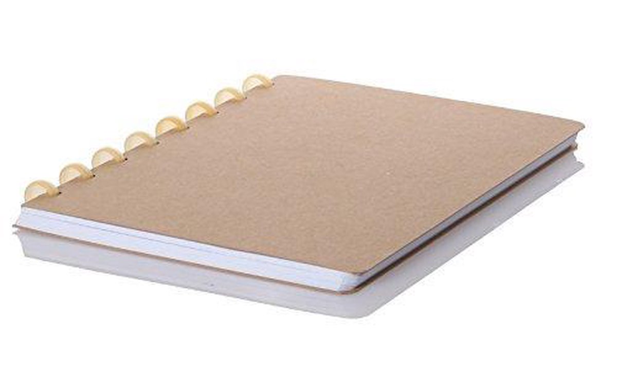 Atoma Schrift - Eco Notebook A5 Pocket Size, 144 Pages Blank, Beige / Light  Brown | bol.com