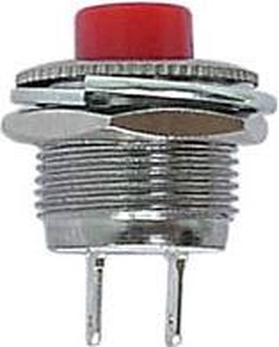 Drukschakelaar Off-(On) Rood