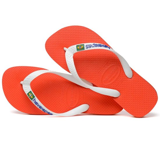 Havaianas Brasil - Slippers Volwassenen Oranje/Wit/Blauw - Maat 45/46 |  bol.com