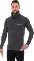 Brubeck | Heren Outdoor Trui / Sweater - Outdoortrui - Grafiet Melange - Maat XL