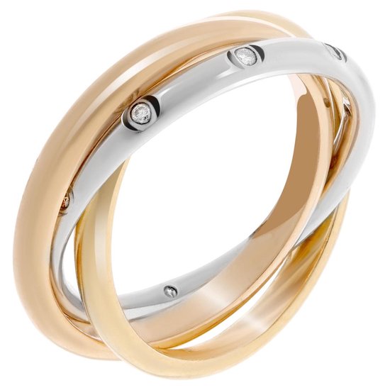 Orphelia RD-3086/50 - Ring - Goud 18 Karaat driekleurig - Diamant 0.09 ct
