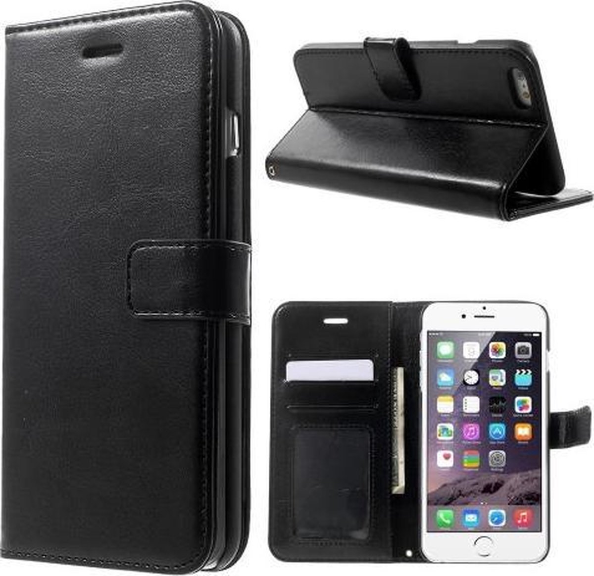 Cyclone wallet hoesje Geschikt voor: iPhone 4 4S zwart