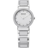 BERING Ceramic 10725-754 -  Horloge - Staal | Keramiek - Zilverkleurig | Wit - Ø 25 mm