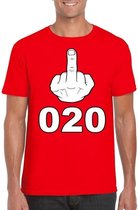 Fuck 020 t-shirt rood voor heren M