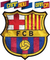 FC Barcelona Logo - Muursticker - 45 x 54 cm - Multi
