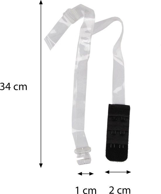 Lage rug BH Band Doorzichtig Plastic– 34x2x1