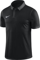Nike Dry Academy 18 SS Polo Junior  Sportpolo - Maat 128  - Unisex - zwart/grijs/wit L - 152/158