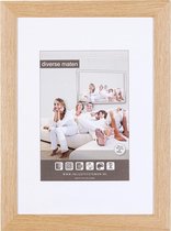 Vlakke Houten Wissellijst - Fotolijst - 28x35 cm - Helder Glas - Honing+ - 25 mm