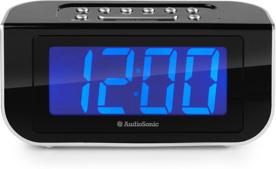 AudioSonic CL-1475 - Wekker radio - Zwart Zilver