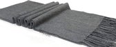 Basic vrouwen sjaal - donker grijs - 100% Acryl