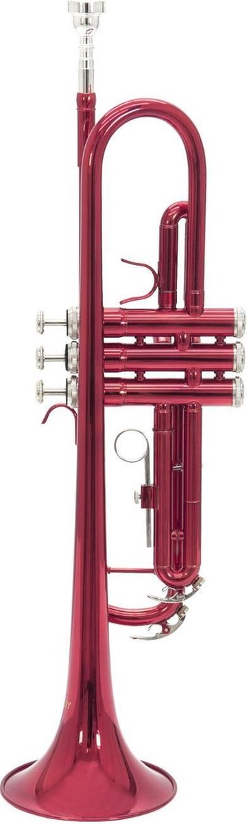 DIMAVERY trompet muziekinstrumenten -TP-10 Bb - Trumpet - Rood - Inclusief koffer en mondstuk - Dimavery