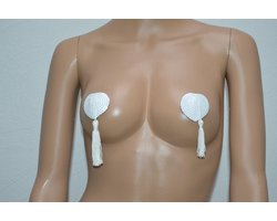 Witte Hartvormige Tepelstickers Tepel PlakkerTepelkwastjes Nipple Sticker