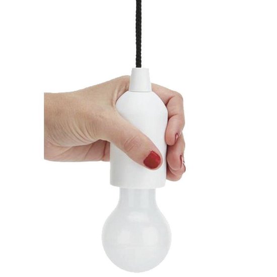 Black -Créatif LED Suspension Ampoule À Piles Coloré Tirette