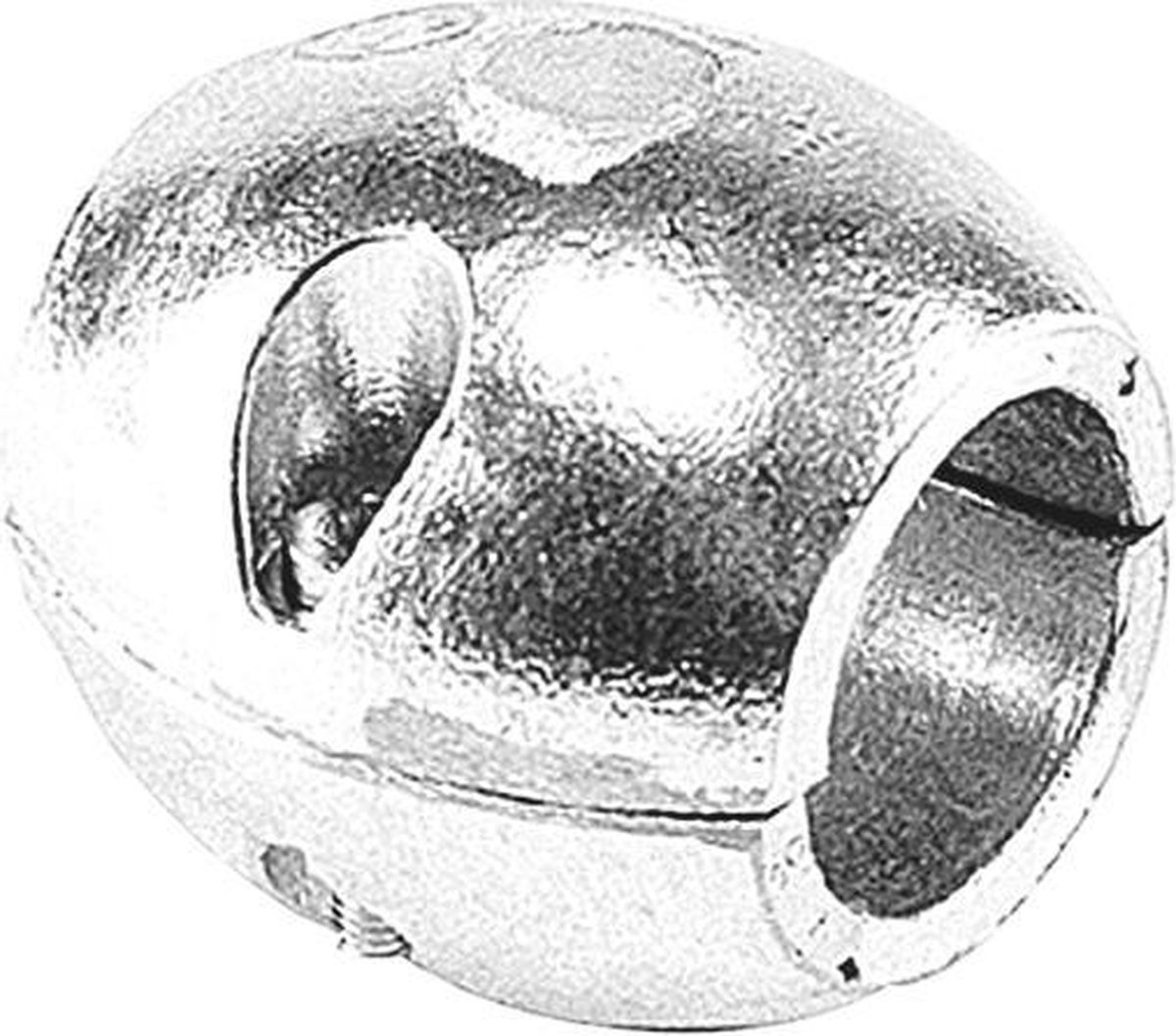 Schroefas Anode Aluminium Bolvorm 25mm