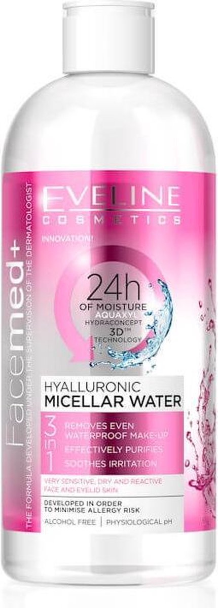 Eveline Cosmetics Facemed+ Hyalluronic Micellar Water 3 in 1 - 400ml.