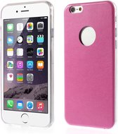 TPU + PU Leren Coating Softcase iPhone 6(s) - Roze