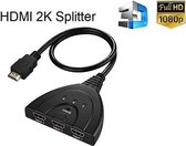 DrPhone - HDMI Kabel Mini 3 Port HDMI Switch HDMI Splitter 3D 1080P HD video switcher 1.4 Switcher HDMI Switcher 3 Input - 1 Output + HDMI Kabel Gold Plated  Combi