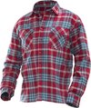 Jobman 5138 Flannel Shirt 65513801 - Rood/Blauw - XL