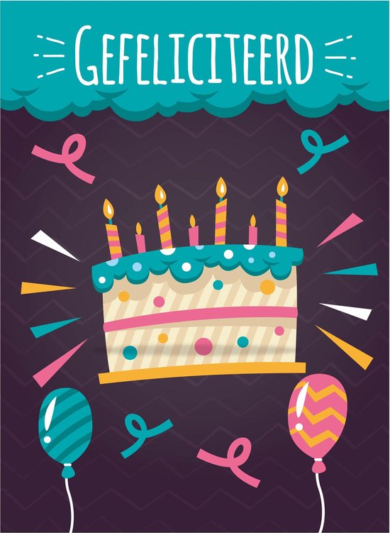 Gefeliciteerd kaart verjaardag kaart cadeau kaart 10 stuks | bol.com