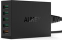 Aukey Charging station PA-T1 - 5 poort USB / 1 Quick Charge 2.0 - Black