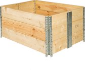 TecTake 3 x plantenbak - hout - rechthoekig - 120 *80 cm - 402272