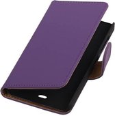 Bookstyle Wallet Case Hoesjes Geschikt voor Microsoft Lumia 430 Paars