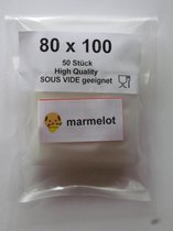 Marmelot Vacuumzakken   8x10 cm 50 stuk met Microstructuur voor alle Merken Vacuum Sealers