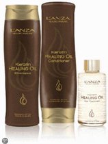 L'anza Healing Oil - Trio Set (Shampoo 300ml, Conditioner 250ml & Treatment 100ml)