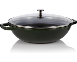 Staub Wokpan - Zwart - ø 30 cm / 4.4 liter - geëmailleerde anti-aanbaklaag