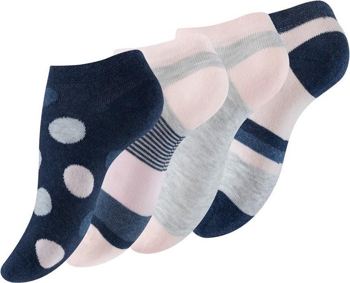 Vincent Creation ® damessokken / sneakersokken "Girly" - 4-pack - 39/42