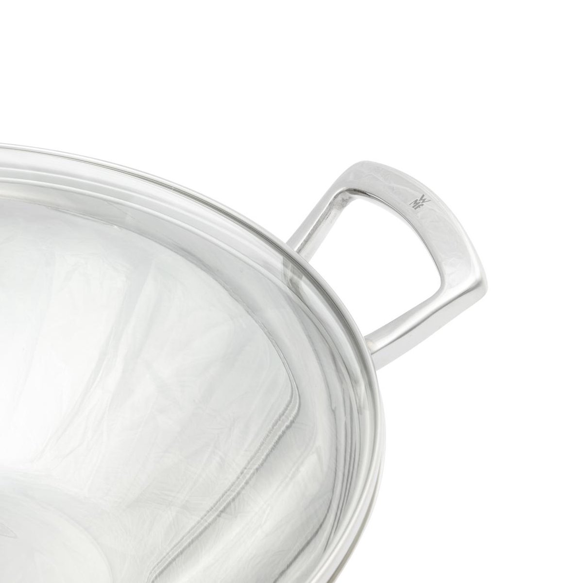 WMF Taiwan Wok Set, 36 cm 3-delig (incl. glazen deksel tempura rek) TransTherm® Universele
