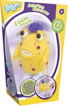 Totum foamdough springend monster geel - maak een grappig monster met zelfdrogende klei