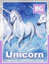 Beautiful Grayscale Unicorn Fantasy Coloring Book