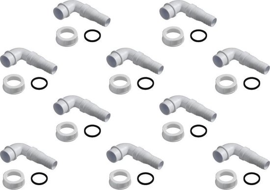 Xavax In-Wall Waste Pipe Connection without Opening for Cleaning, 10 pcs.