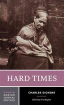 Boekcover met een foto van een vrouw met een baby, en de titel "HARD TIMES" door Charles Dickens.