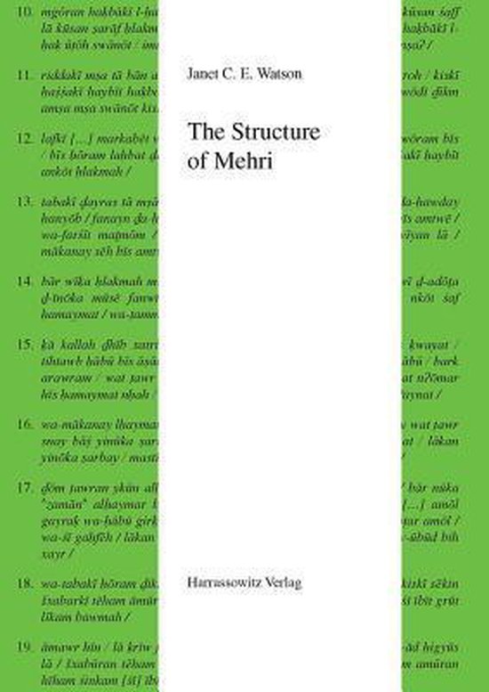 Mahri Language The Structure of Mehri | 9783447067362 | Janet C E Watson | Boeken | bol