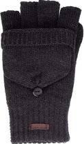 Vingerloze Handschoenen - Gebreid - Fleece Gevoerd - Thinsulate - Wintersport / Alledaags Gebruik - Unisex Zwart Maat XL