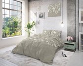 Sleeptime English Flower - Dekbedovertrekset - Lits-Jumeaux - 240x200/220 + 2 kussenslopen 60x70 - Taupe