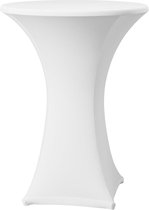 Statafelrok stretch D1 - Ø 70cm - incl. topcover - Wit