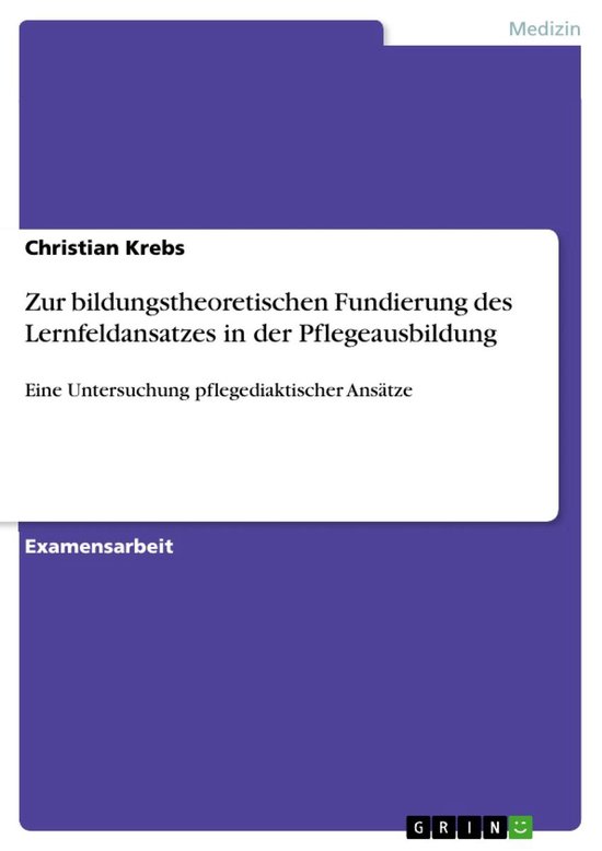 Zur bildungstheoretischen Fundierung des Lernfeldansatzes in ... - cover