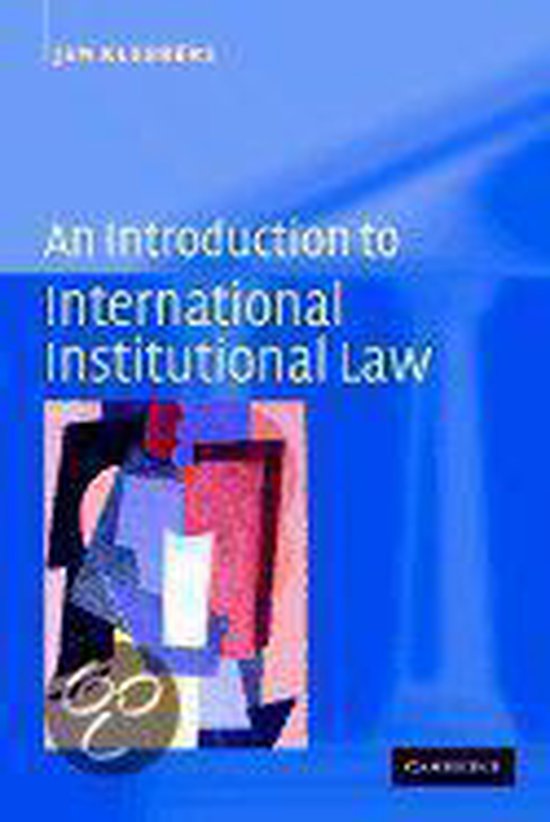 An Introduction to International Institutional Law - cover