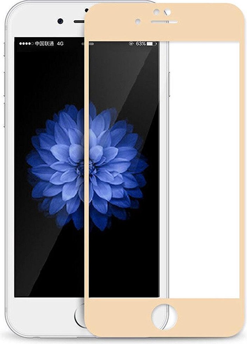 2 stuks Glass Screenprotector voor Apple iPhone 7 / iPhone 8 - Tempered Glass - Goud