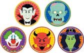 Halloween - 50x Halloween onderzetters clown/duivel/heks/vampier/zombie