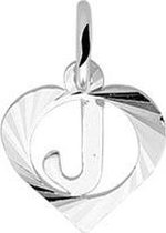 Robimex Collection Hanger Hart Letter J - Zilver
